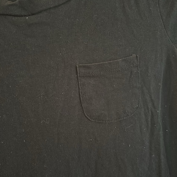 Womens Motherhood simple black with front pocket maternity top - Picture 2 of 4